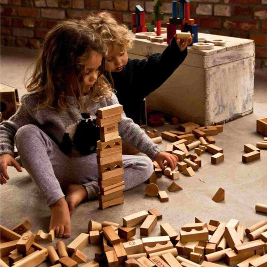 Wooden Blocks in a Bag – Natural, 50 Pieces